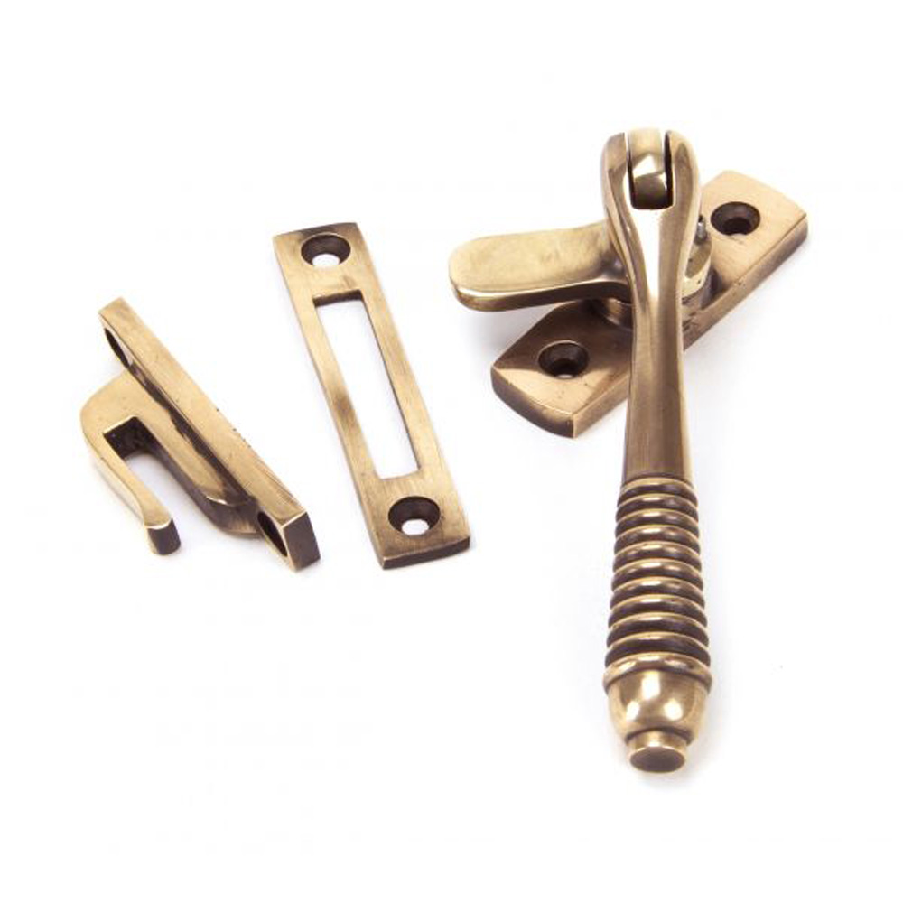 From the Anvil Locking Reeded Fastener - Polished Bronze